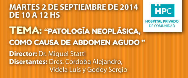 PATOLOGÍA NEOPLÁSICA,  como causa de abdomen agudo