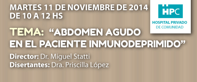 Abdomen agudo en el paciente inmunodeprimido