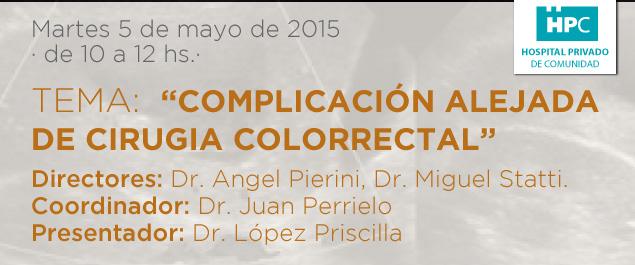 Complicación alejada de cirugia colorrectal