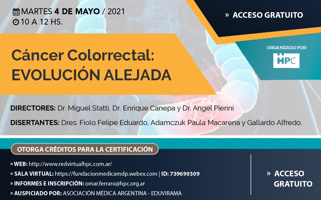 Cáncer Colorrectal:  evolución alejada