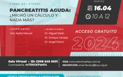 Pancreatitis Aguda: migró un cálculo y nada más