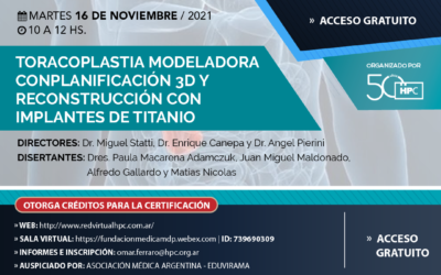 Toracoplastía modeladora con planificación 3d y Reconstrucción con Implantes de Titanio